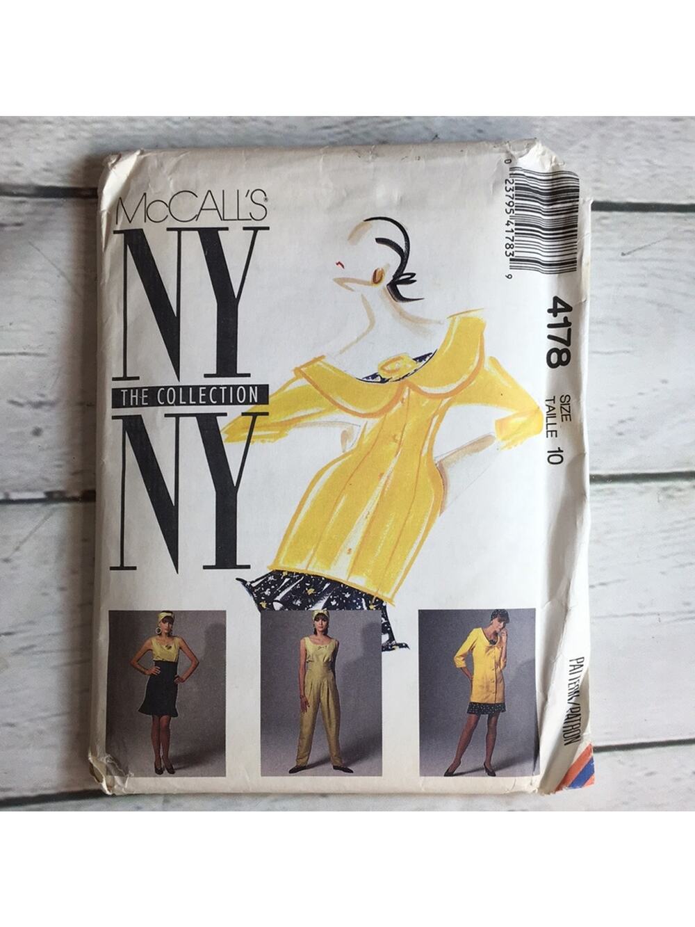Vintage 1989 McCall's NY The Collection Sewing Pattern Jacket Tops Skirt Size 10
